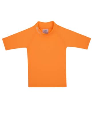 חולצת בגד ים לילדים בצבע כתום בהיר