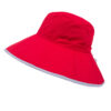 כובע נשים דו צדדי אדום אפור