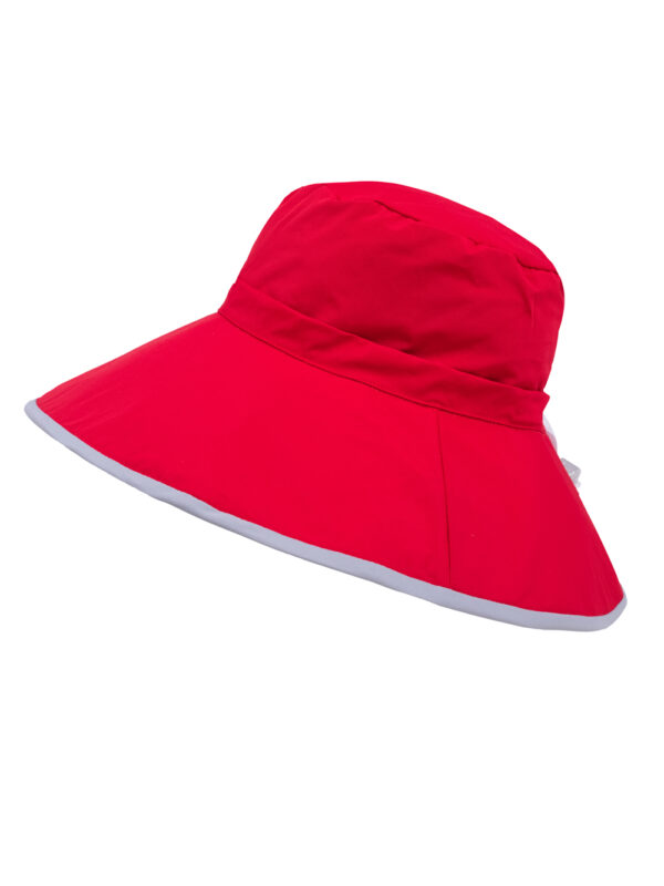 כובע נשים דו צדדי אדום אפור