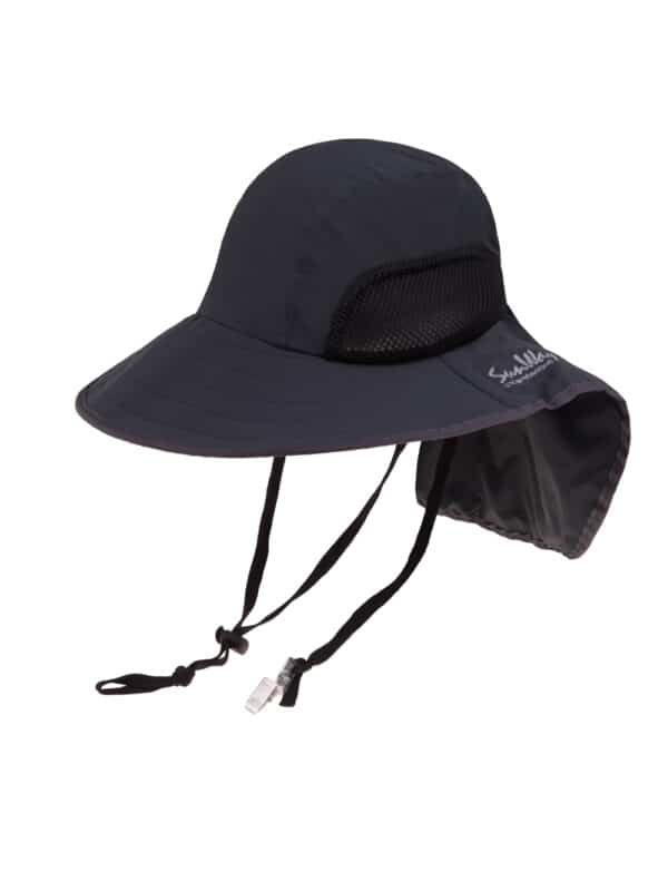 כובע רחב שוליים אפור כהה