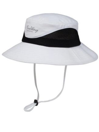 כובע ספארי רחב שוליים לבן