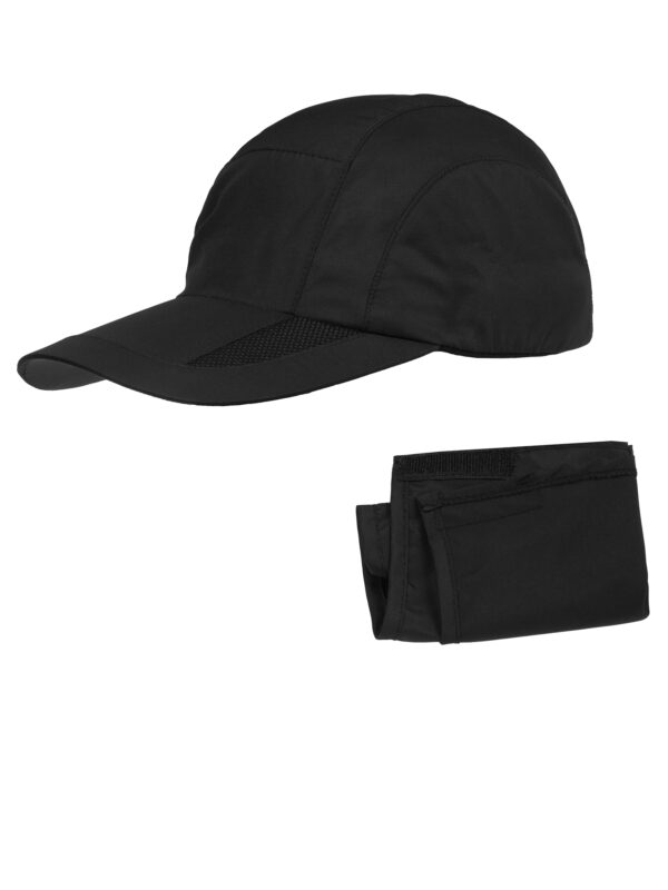 כובע ריצה ספורטיבי מבד חוסם קרינה ומנדף זיעה שחור