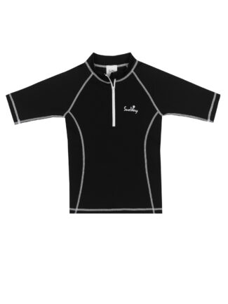 חולצת בגד ים שרוול קצר צבע שחור 9164