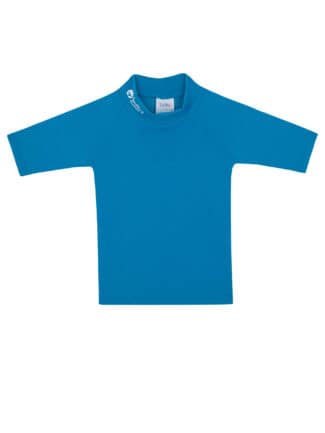 חולצת בגד ים לילדים מבד חוסם קרינה בגוון קאריביים
