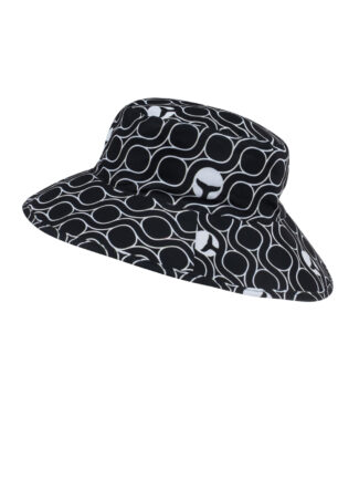 כובע נשים דו צדדי שחור לבן